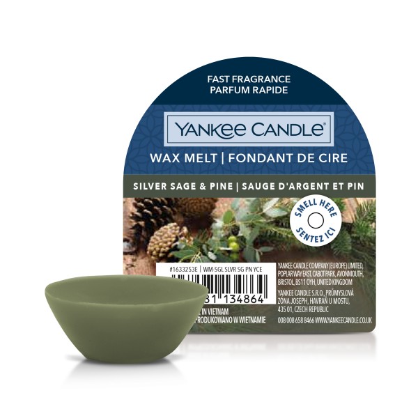 Wax Melts - Silver Sage & Pine - 3 Stück von Yankee Candle