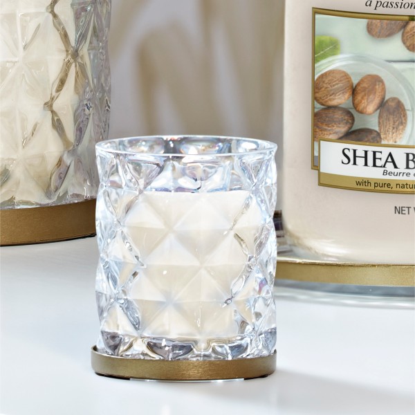 Langham - Votivkerzenhalter - Strukturiertes Glas Metallband von Yankee Candle