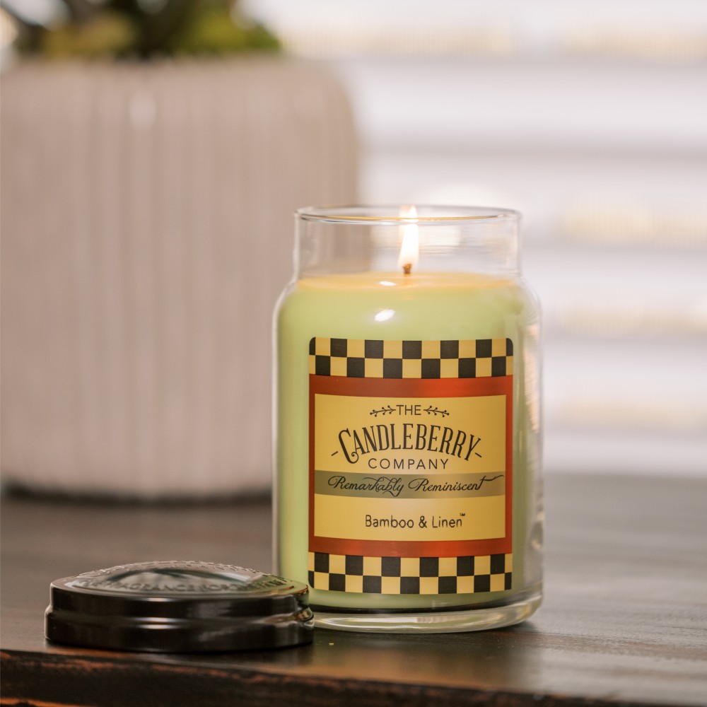 Bamboo & Linen - Grosses Glas 623g von Candleberry