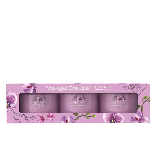 Wild Orchid - 3 Votivkerzen im Glas von Yankee Candle