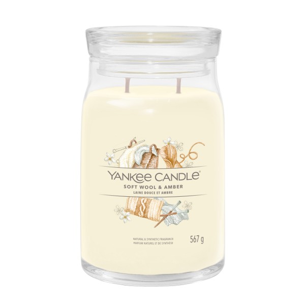 Soft Wool & Amber - Signature  Jar L von Yankee Candle