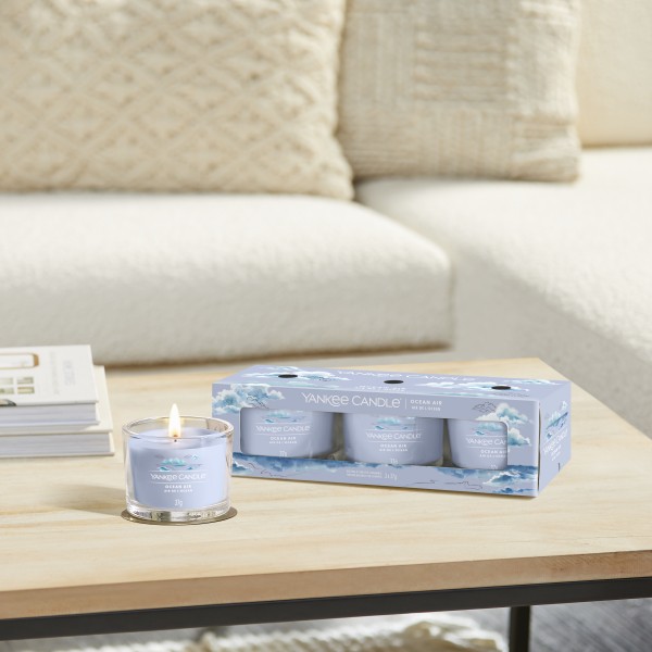Ocean Air - 3 Votivkerzen im Glas von Yankee Candle