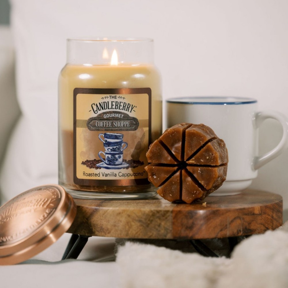 Roasted Vanilla Cappuccino - Grosses Glas 623g von Candleberry