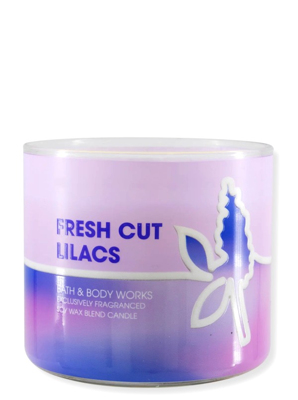 Kerze - Fresh Cut Lilacs - 3-Docht 411g von Bath and Body Works