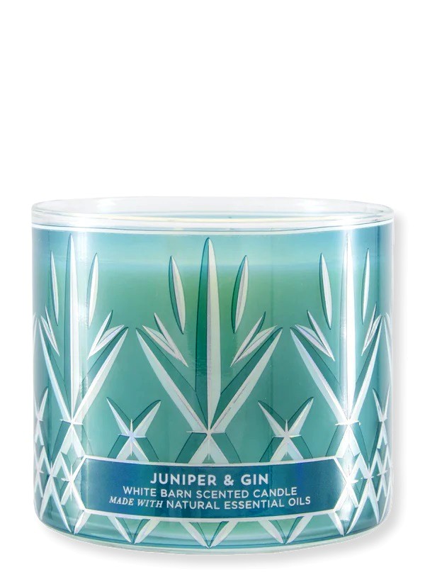 Kerze - Juniper & Gin - 3-Docht 411g von Bath and Body Works