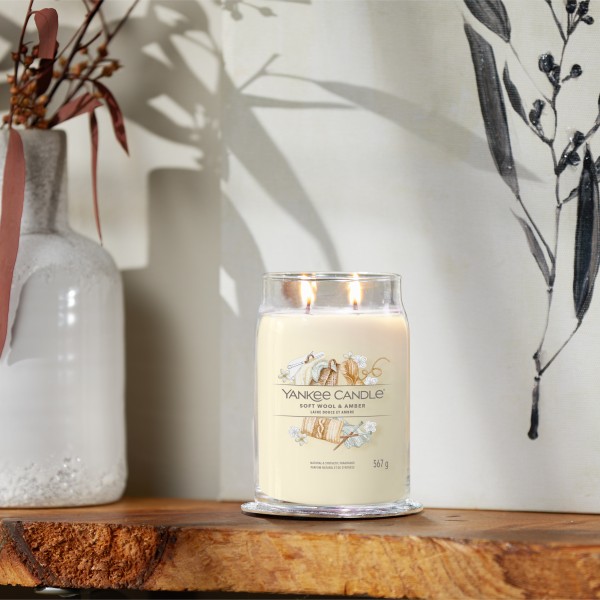 Soft Wool & Amber - Signature  Jar L von Yankee Candle