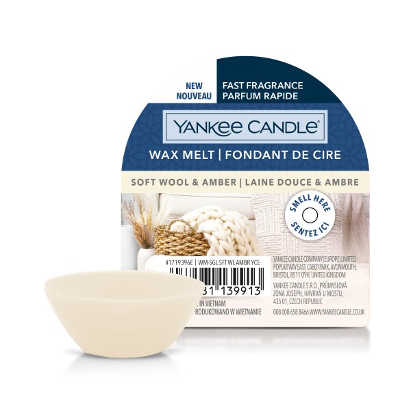 Wax Melts - Soft Wool & Amber - 3 Stück von Yankee Candle