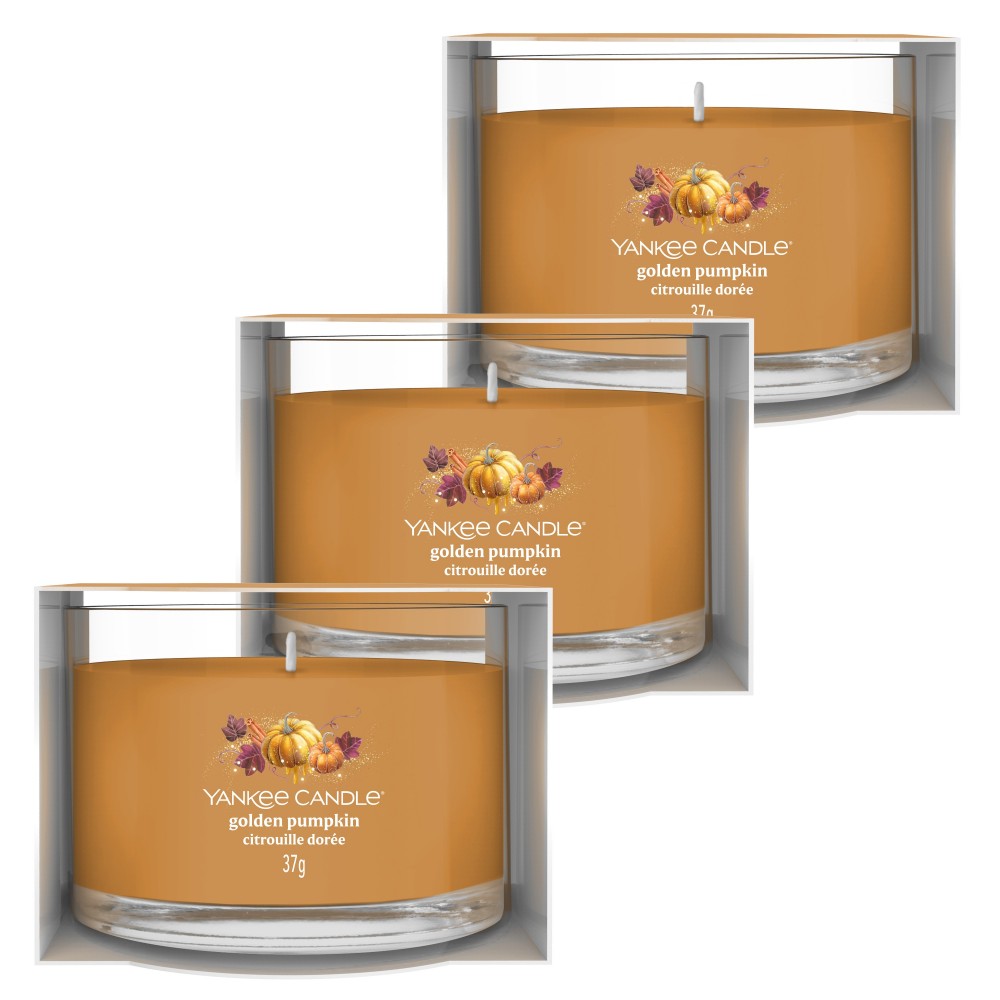 Golden Pumpkin - Votivkerze im Glas - 3 Stück von Yankee Candle