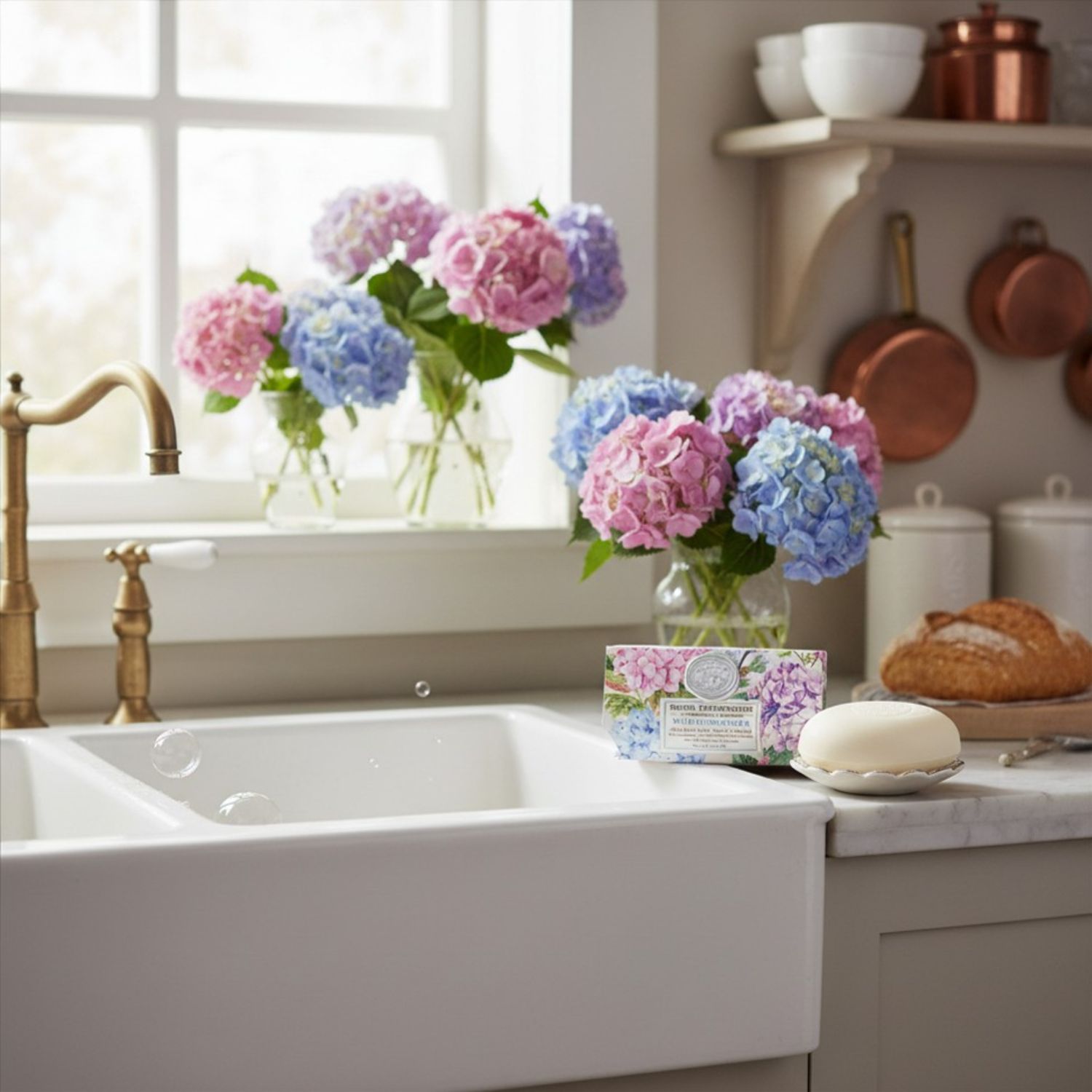 Hand- und Körperseife - Wild Hydrangea - 246g von Michel Design Works
