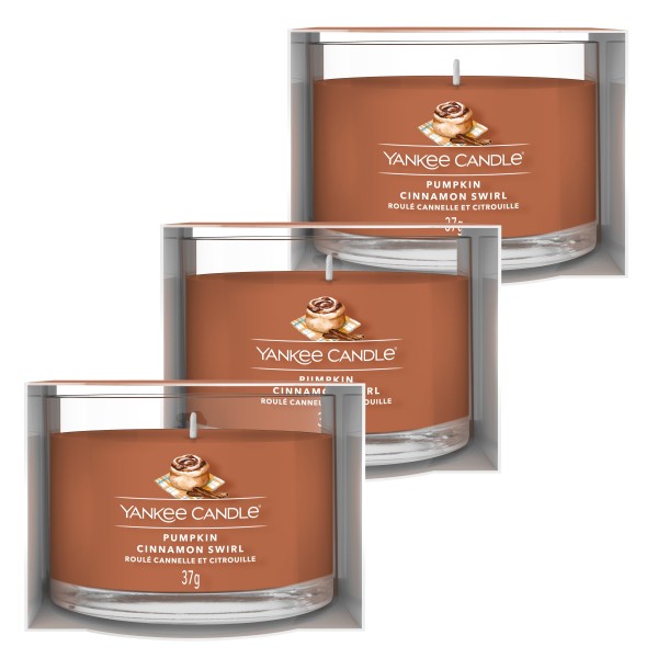 Pumpkin Cinnamon Swirl - Votivkerze im Glas - 3 Stück von Yankee Candle