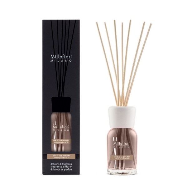Natural - Silk & Rice Powder - Stick Diffuser 100ml von Millefiori