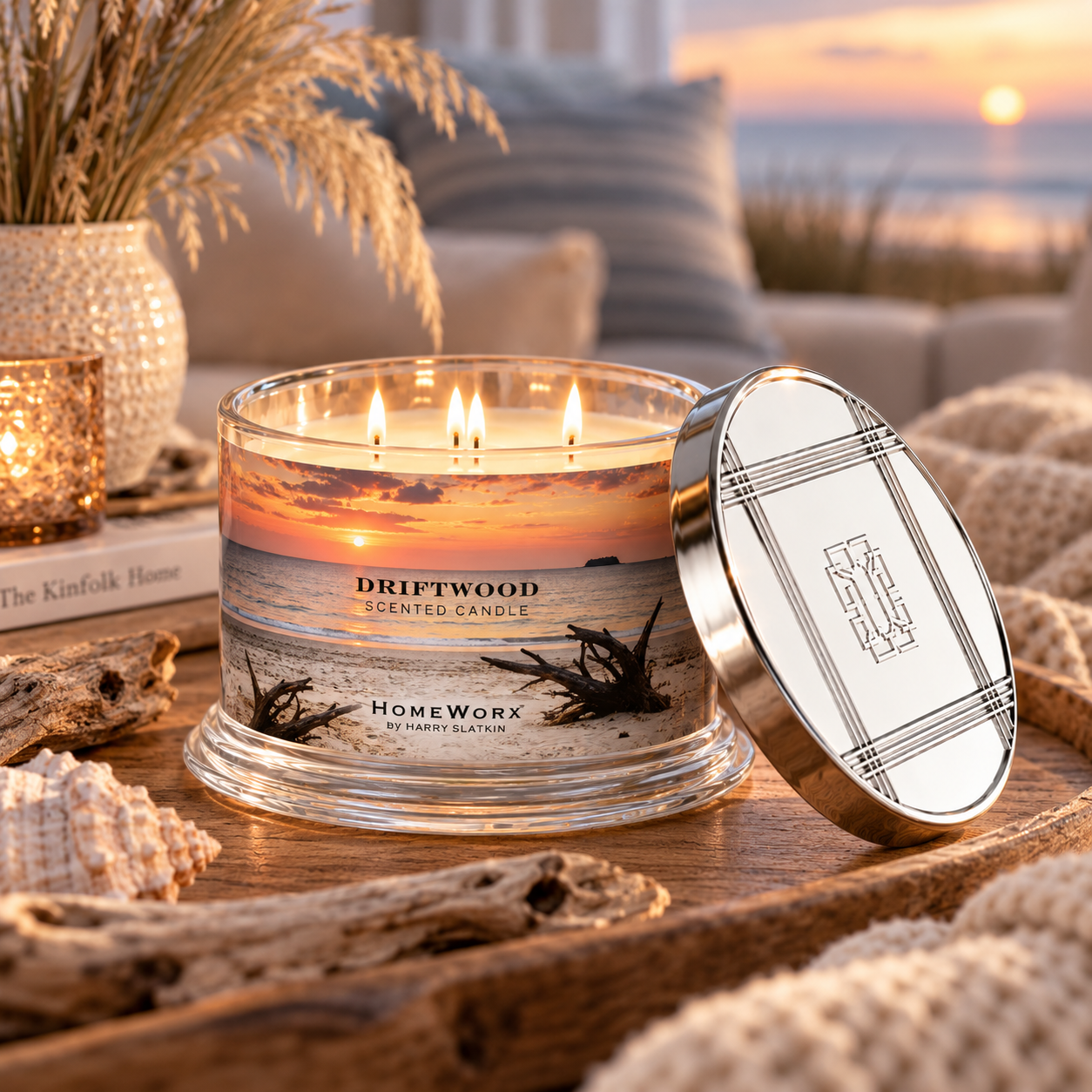 Duftkerze - Driftwood 4-Docht von Homeworx