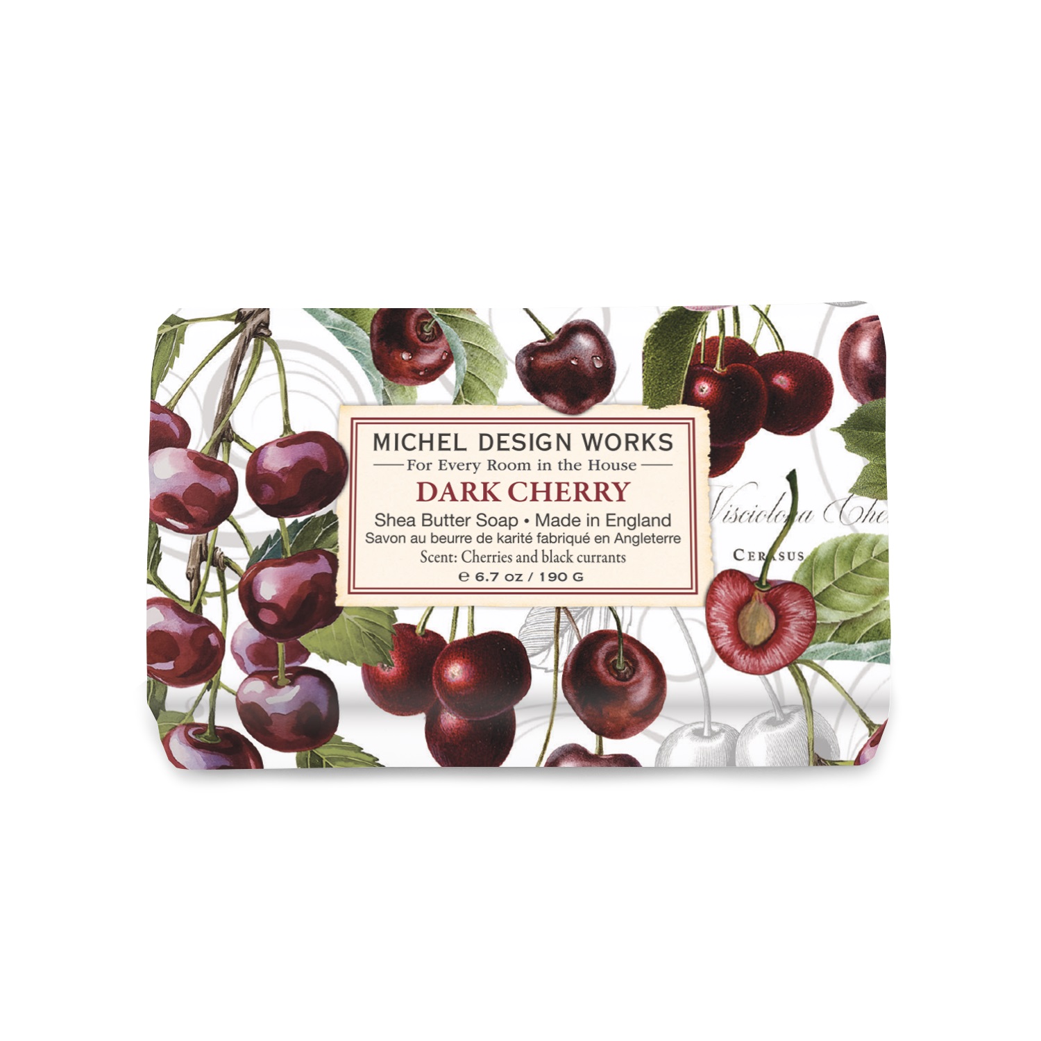 Hand- und Körperseife - Dark Cherry - 190g von Michel Design Works