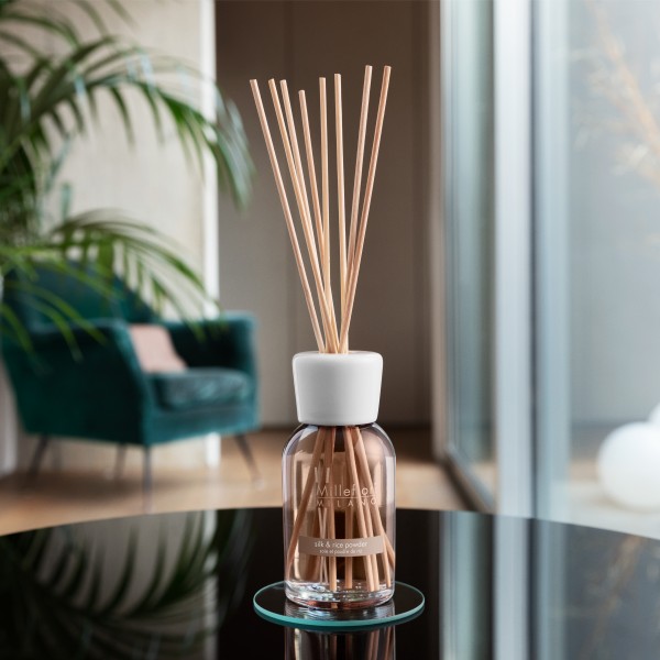 Natural - Silk & Rice Powder - Stick Diffuser 100ml von Millefiori