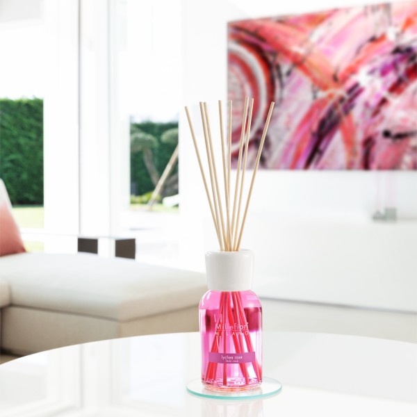 Natural - Lychee Rose - Stick Diffuser 100ml von Millefiori