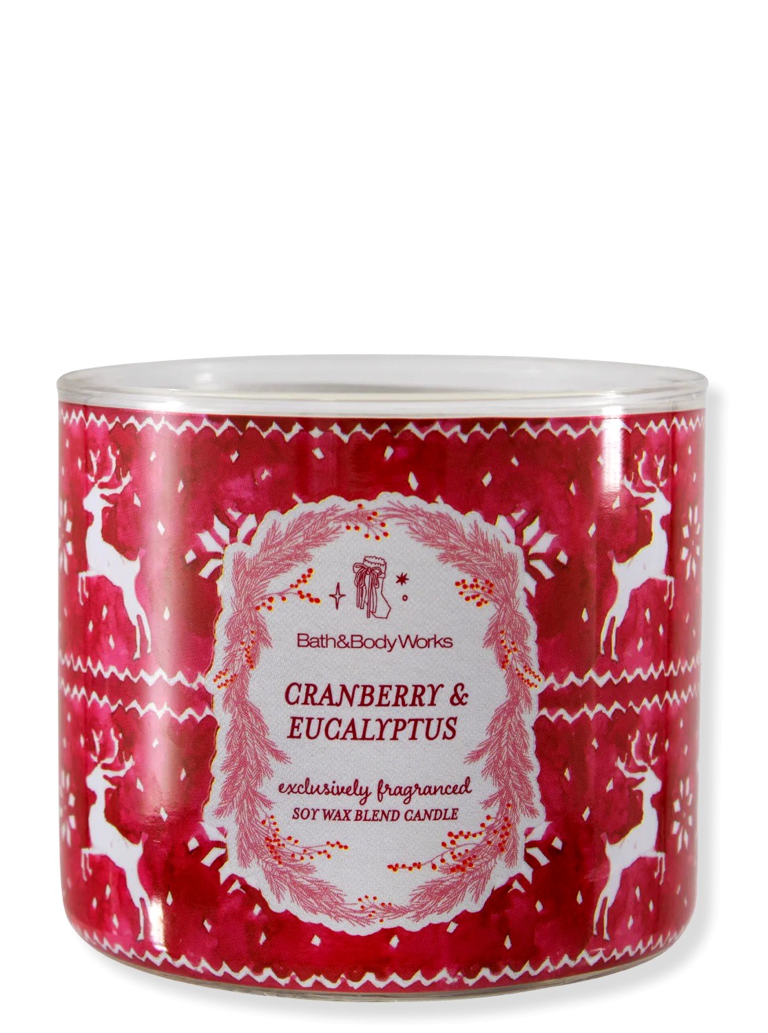 Kerze - Cranberry & Eucalyptus - 3-Docht 411g von Bath and Body Works