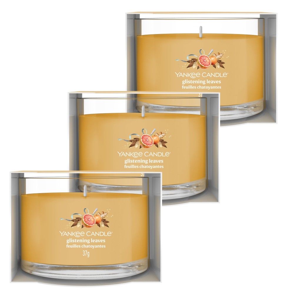 Glistening Leaves - Votivkerze im Glas - 3 Stück von Yankee Candle