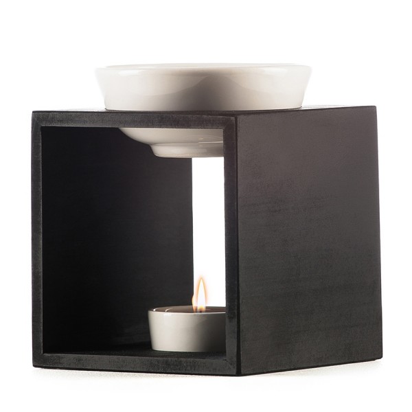 Duftlampe - Schwarzes Holz mit Keramikschale von World of Scent