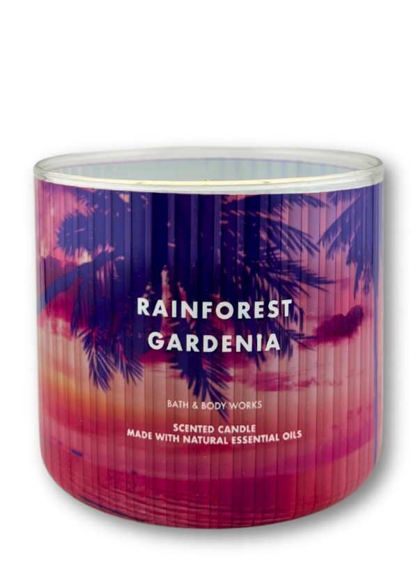 Kerze - Rainforest Gardenia - 3-Docht 411g von Bath and Body Works