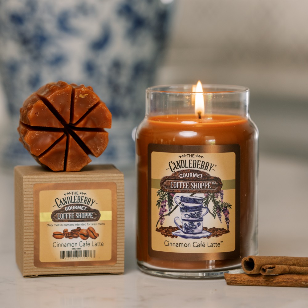 Cinnamon Café Latte - Grosses Glas 623g von Candleberry
