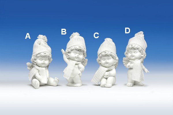 Winterengel OLGA mit Wollmütze weiss H10/13cm von IGOR