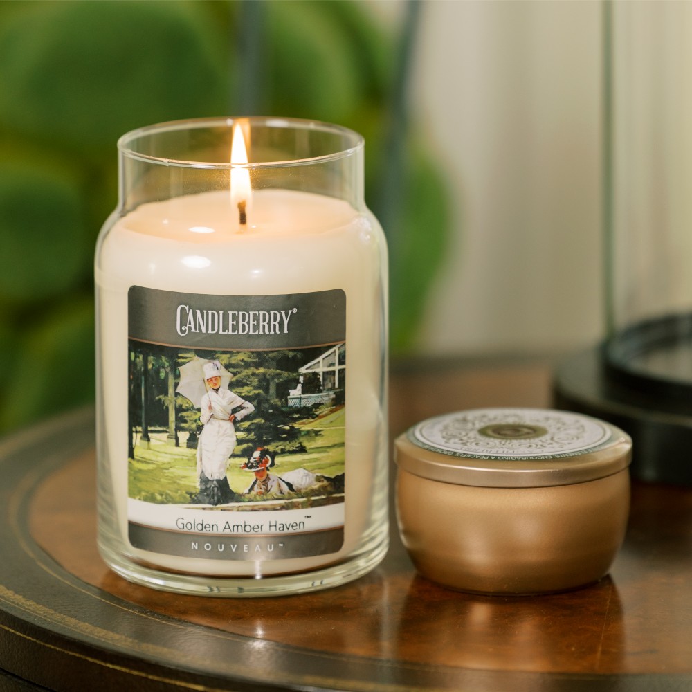 Golden Amber Haven - Grosses Glas 623g von Candleberry