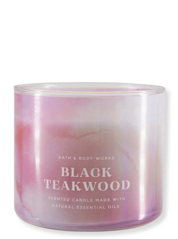 Kerze - Black Teakwood - 3-Docht 411g von Bath and Body Works