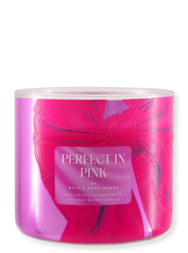 Kerze - Perfect in Pink - 3-Docht 411g von Bath and Body Works