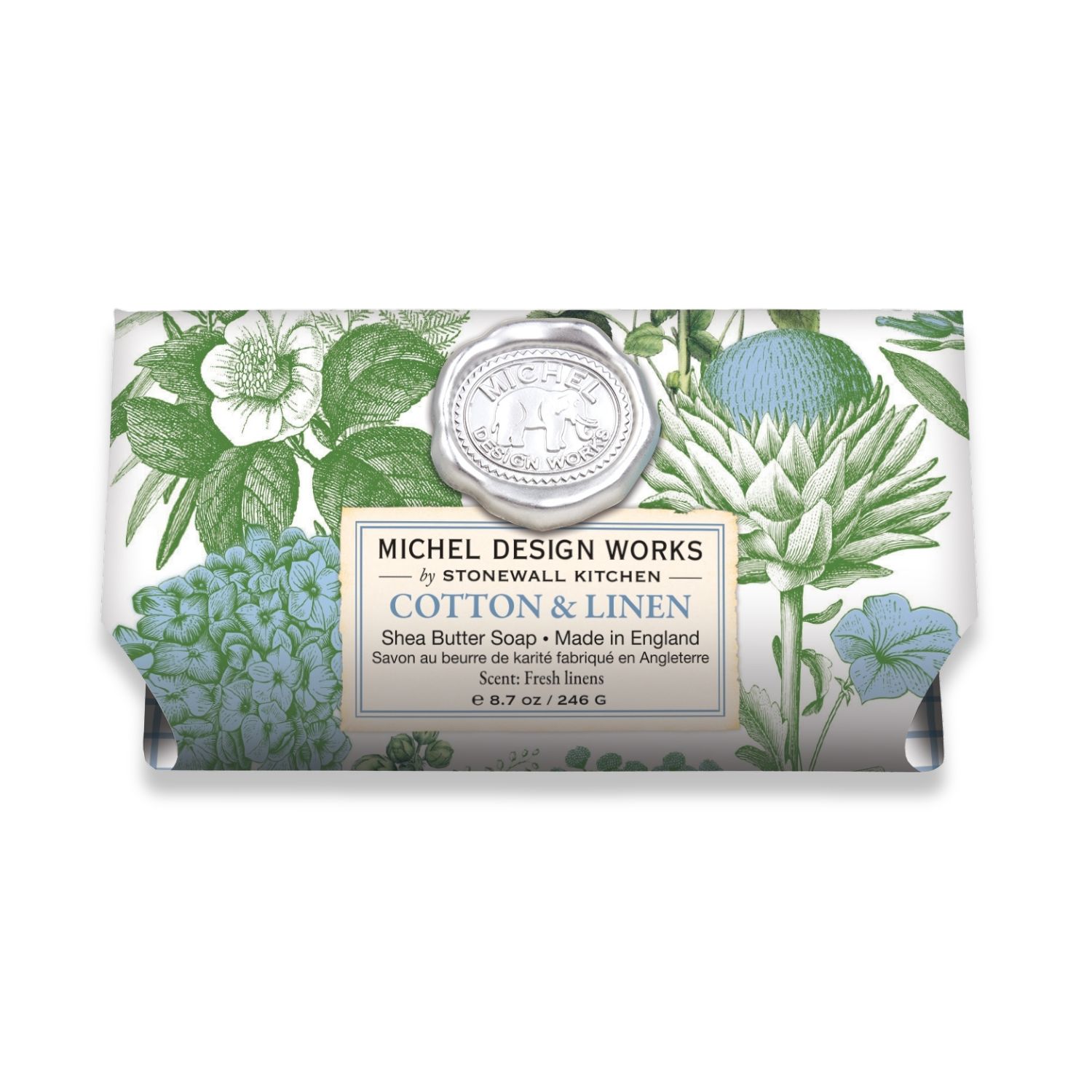 Hand- und Körperseife - Cotton & Linen - 246g von Michel Design Works