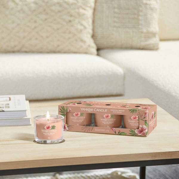 Tropical Breeze - 3 Votivkerzen im Glas von Yankee Candle