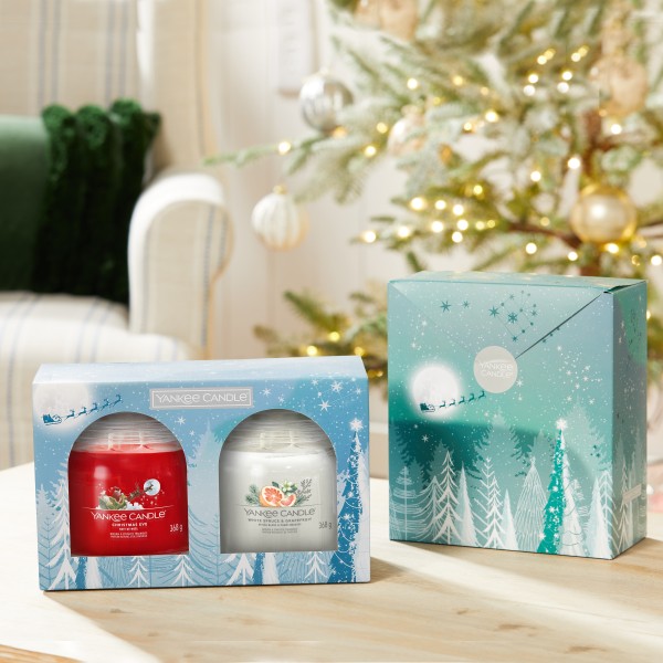 Geschenkset Holiday Bright Lights - Tumbler und 3 Glasvotivkerzen von Yankee Candle