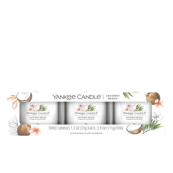 Coconut Beach - 3 Votivkerzen im Glas von Yankee Candle