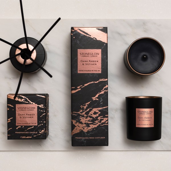 Luna Duftstäbchen - Dark Amber & Vetivert von Stoneglow