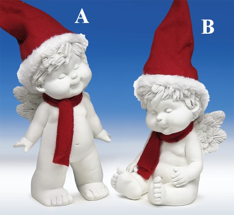 mit Santa-Mütze sth./stz. weiss-rot H20-30cm von IGOR