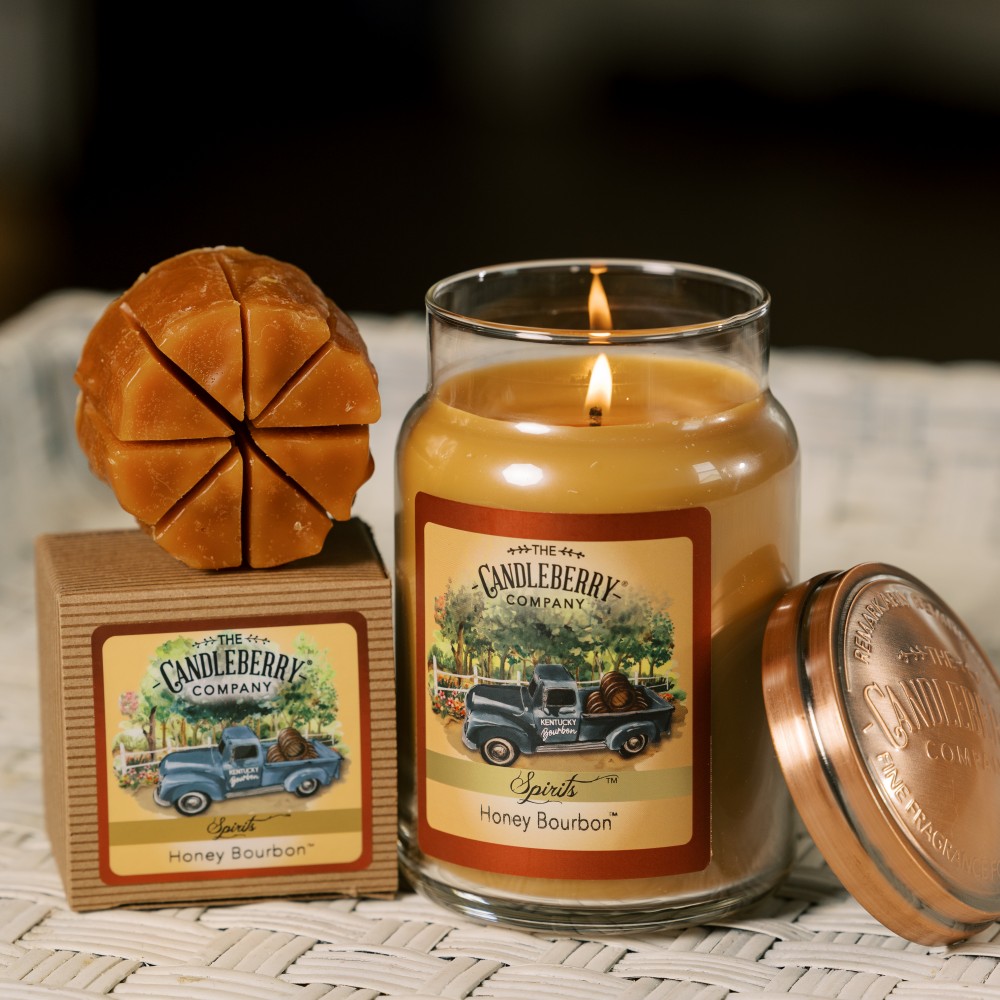 Honey Bourbon - Grosses Glas 623g von Candleberry