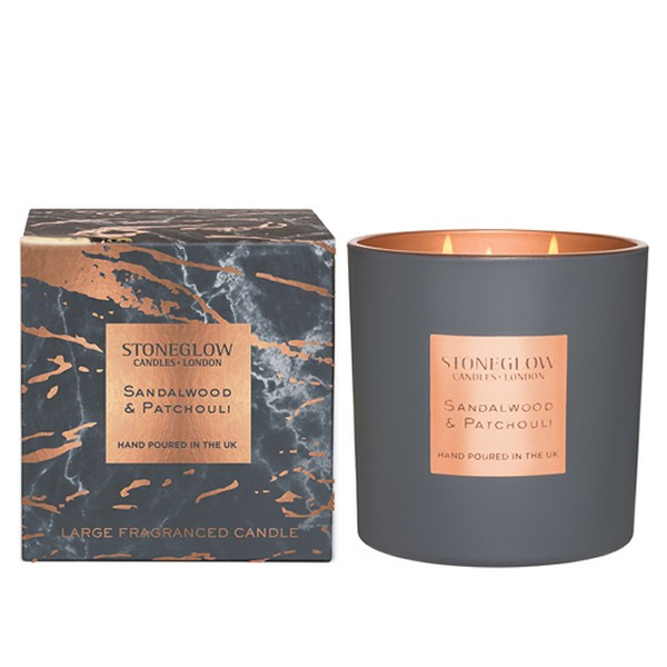Luna Duftkerze XL - Sandalwood & Patchouli von Stoneglow