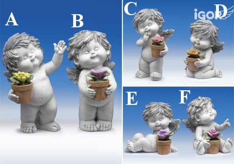 mit Blumentopf stony-grey H12/14/17,5cm von IGOR