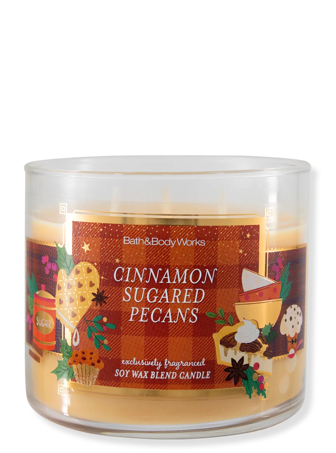 Kerze - Cinnamon Sugared Pecans - 3-Docht 411g von Bath and Body Works