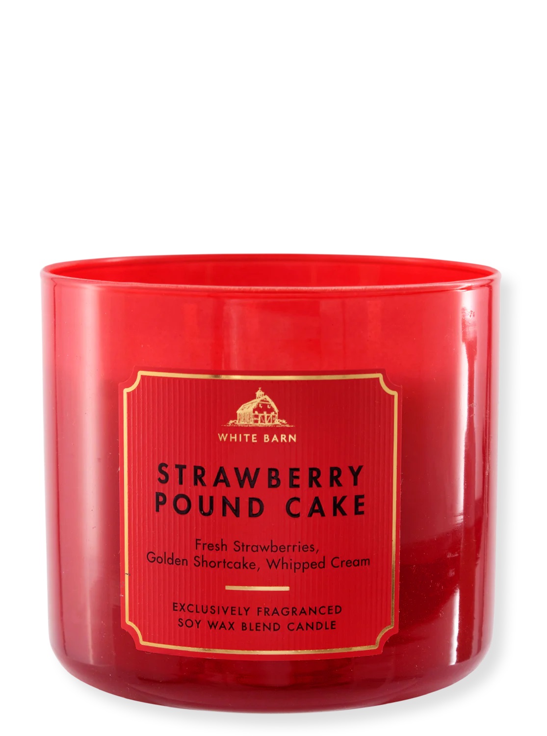 Kerze - Strawberry Pound Cake - 3-Docht 411g von Bath and Body Works