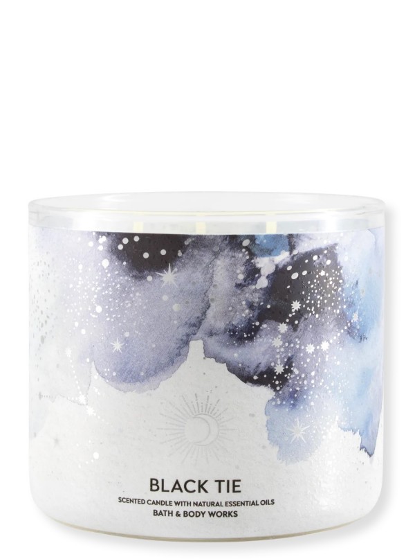 Kerze - Black Tie - 3-Docht 411g von Bath and Body Works