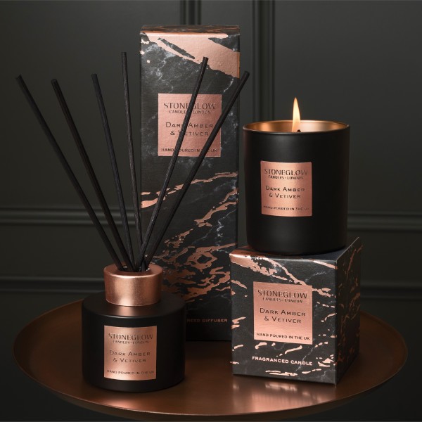 Luna Duftstäbchen - Dark Amber & Vetivert von Stoneglow