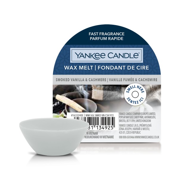 Wax Melts - Smoked Vanilla & Cashmere - 3 Stück von Yankee Candle