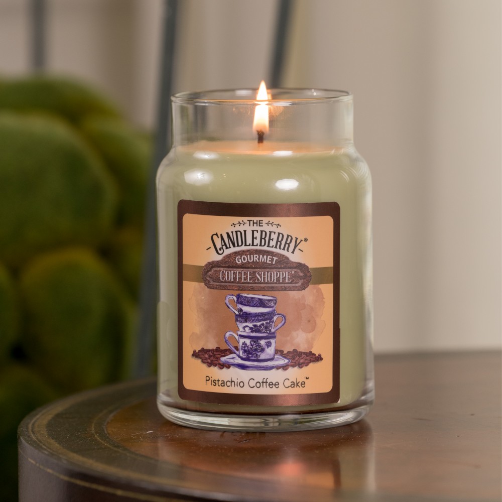 Pistachio Coffee Cake - Grosses Glas 623g von Candleberry