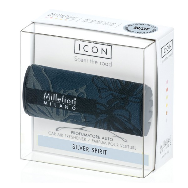 Millefiori ICON Car Refresher Textile Floral - Silver Spirit